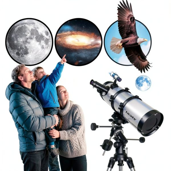 150mm Newtonian Reflector Telescope UncleHu with Equatorial Mount-7
