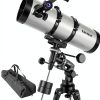 150mm Newtonian Reflector Telescope UncleHu with Equatorial Mount-0