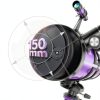 150mm Reflector Telescope HETEKAN EQ Mount with Purple Tripod-1