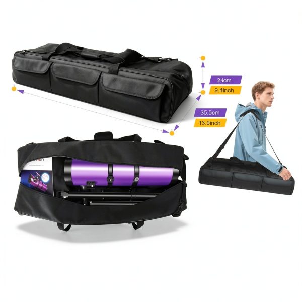150mm Reflector Telescope HETEKAN EQ Mount with Purple Tripod-5