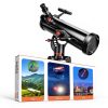 Telescope, 130AZ Astronomical Reflector Telescope for Adults, Professional 130MM Aperture Telescopes for Adults Astronomy Beginners, for Planet Observation with 2X Barlow Lens, Moon Filter-6