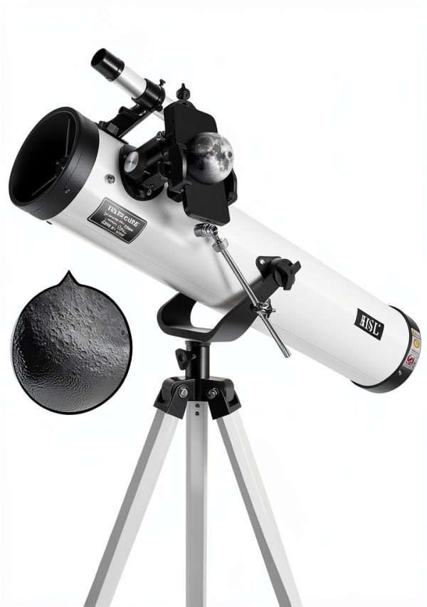 HSL Reflector Telescope 76mm Aperture 700mm with Moon Filter-0